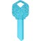 Hillman HILLMAN DIVA Blue Glitter House/Office Universal Key Blank KW1 Single 89945 - alternate 1